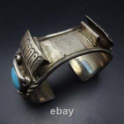 EXQUISITE Vintage ZUNI Heavy Sterling Silver CORAL TURQUOISE Cuff WATCH BAND
