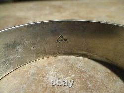 EXTRA SHARP Vintage Navajo Sterling Silver RAIL Design Bracelet
