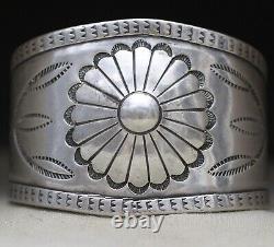 Early Navajo Vintage Native American Sterling Silver Cuff Bracelet