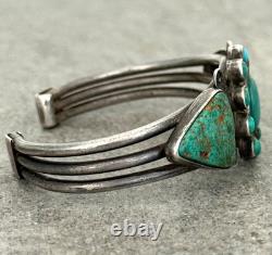 Early Vintage 30's Native American Navajo Turquoise silver Bracelet 6.75 in