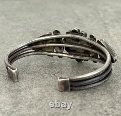 Early Vintage 30's Native American Navajo Turquoise silver Bracelet 6.75 in