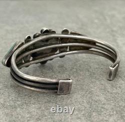 Early Vintage 30's Native American Navajo Turquoise silver Bracelet 6.75 in