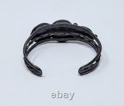 Early Vintage Navajo Turquoise, And Coral Bracelet Unsigned