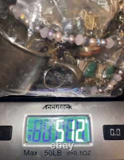 Estate Sterling Jewelry Lot 50+ Pieces Native American, Gemstones Vintage 925