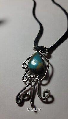 Estate vintage native american turquoise jewelry signed Kingston Turquoise Sp#10