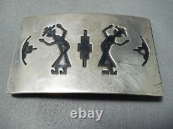 Expressive Vintage Navajo Sterling Silver Buckle Native American Old