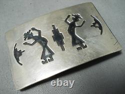 Expressive Vintage Navajo Sterling Silver Buckle Native American Old