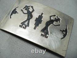 Expressive Vintage Navajo Sterling Silver Buckle Native American Old