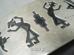 Expressive Vintage Navajo Sterling Silver Buckle Native American Old