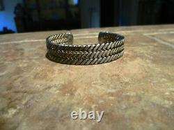 FINE OLDER Vintage Navajo Sterling Silver COILED ROPE Bracelet