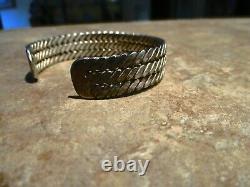 FINE OLDER Vintage Navajo Sterling Silver COILED ROPE Bracelet