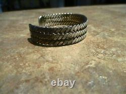 FINE OLDER Vintage Navajo Sterling Silver COILED ROPE Bracelet