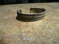 FINE OLDER Vintage Navajo Sterling Silver COILED ROPE Bracelet