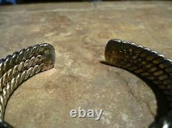 FINE OLDER Vintage Navajo Sterling Silver COILED ROPE Bracelet