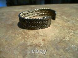 FINE OLDER Vintage Navajo Sterling Silver COILED ROPE Bracelet