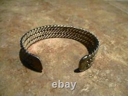 FINE OLDER Vintage Navajo Sterling Silver COILED ROPE Bracelet