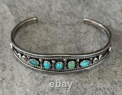 FINE Vintage Native American Navajo Turquoise Sterling silver Bracelet