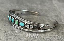 FINE Vintage Native American Navajo Turquoise Sterling silver Bracelet