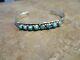 FINE Vintage Navajo Sterling Silver SNAKE EYE Turquoise Row Bracelet