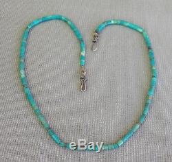 Fine Old Vintage Turquoise Heishi Necklace from the 70's 17