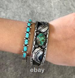 Fine Vintage Native American Navajo Turquoise Sterling silver Bracelet