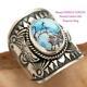 GOLDEN HILL Turquoise Ring Sterling Silver Native American DERRICK GORDON 9