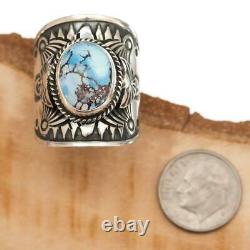 GOLDEN HILL Turquoise Ring Sterling Silver Native American DERRICK GORDON 9