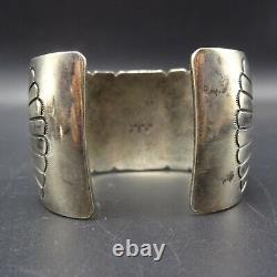 HERBERT BEGAY Vintage NAVAJO Sterling Silver KINGMAN TURQUOISE Cuff BRACELET