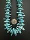 HUGE! Beautiful Vintage Navajo Chunky Kingman Turquoise Necklace 30 257g #232