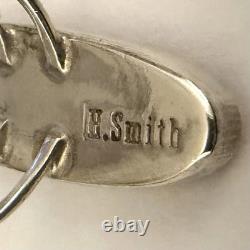 H. Smith Navajo Sterling Silver Spiny Oyster Inlay Ring Size 6 Statement Signed