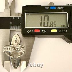H. Smith Navajo Sterling Silver Spiny Oyster Inlay Ring Size 6 Statement Signed