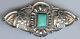 Handsome Vintage Navajo Indian Sterling Silver Turquoise Applied Thunderbird Pin