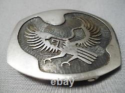 Hopi Eagle Vintage Sterling Silver Handmade Buckle