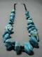 Huge Chunky Vintage Navajo Turquoise Heishi Sterling Silver Necklace Old