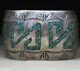 Huge Vintage Native American Navajo Sterling Silver Turquoise Cuff Bracelet