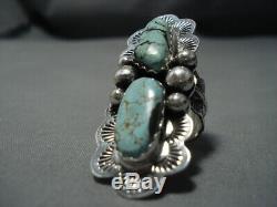 Huge Vintage Navajo Royston Turquoise Sterling Siilver Ring