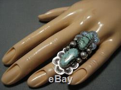 Huge Vintage Navajo Royston Turquoise Sterling Siilver Ring