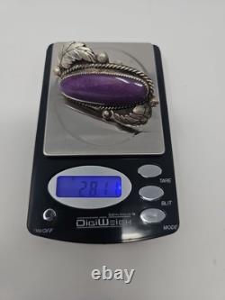 Huge! Vintage Navajo Sugulite Sterling Native American Jewelry Silver Ring