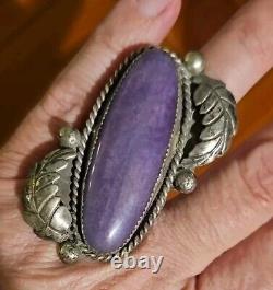 Huge! Vintage Navajo Sugulite Sterling Native American Jewelry Silver Ring