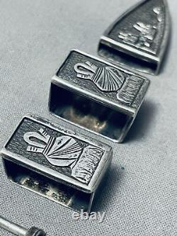 Important Best Vintage Randy Shorty Navajo Sterling Silver Buckle Set