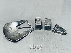 Important Best Vintage Randy Shorty Navajo Sterling Silver Buckle Set