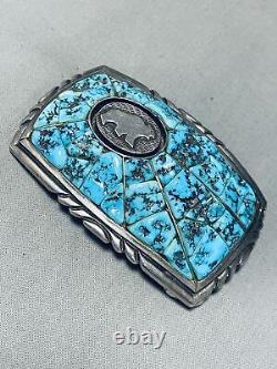 Important Charles Loloma Student Vintage Navajo Sterling Silver Buckle