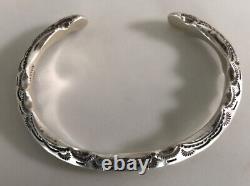 Important Ray Adakai Sterling Silver Detailed Vintage Bracelet Navajo
