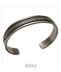 Important Vintage Native American Navajo Bruce Morgan Sterling Silver Bracelet