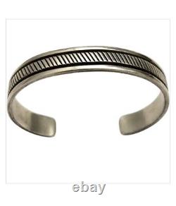Important Vintage Native American Navajo Bruce Morgan Sterling Silver Bracelet