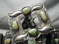 Important Vintage Navajo Royston Turquoise Sterling Silver Concho Belt Old
