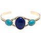 Important Vintage Navajo Turquoise And Lapis Carlisle Sterling Silver Bracelet