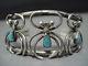 Impressive Vintage Navajo Sterling Silver Spiders Bracelet