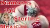 Incredible Jewelry Jar 14k Gold Rings Quality Diamonds Turquoise Sterling Vintage Mexican Silver