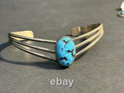 Incredible Vtg Navajo RB Sterling 4 pc. Turquoise pendant-bracelet-earrings